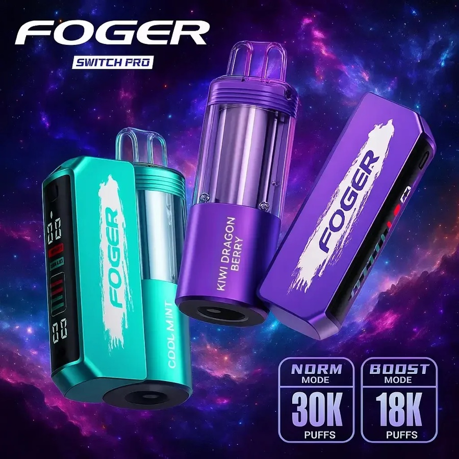 Foger Switch Pro 30K fogger vape kit with battery and pod